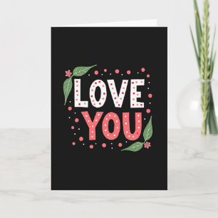 Carte à pois Je t'aime