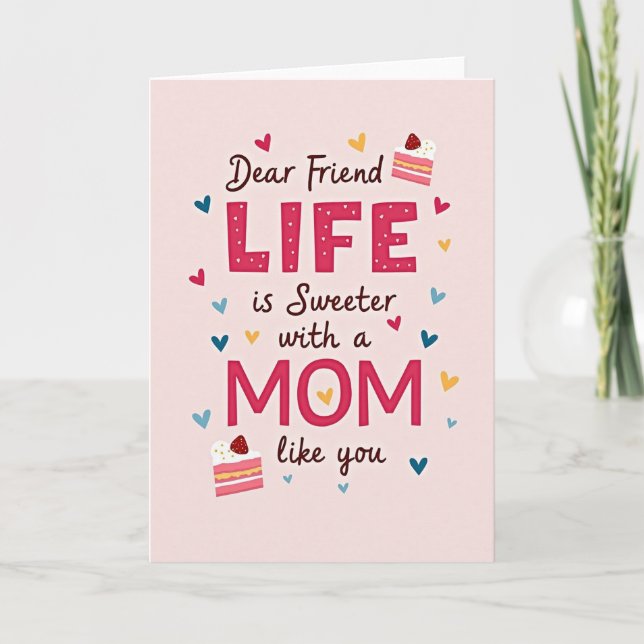 Carte à pois pour la plus douce des mamans (Devant)