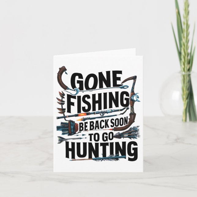 Carte A Pris La Pêche Soit Ck Bientôt Pour Aller Chasse (Devant)
