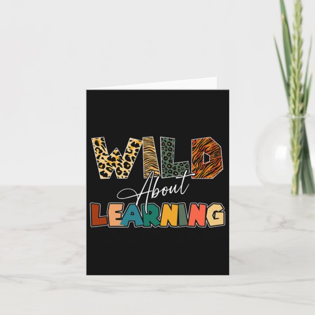 Carte À Propos Apprendre Leopard Enseignant Retour À L'É (Devant)