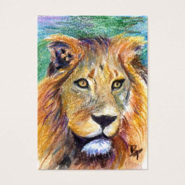 Carte à puce Lion Portrait ACEO (Devant)