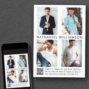 Carte à puce moderne Pro Model Actor 4 Photos QR C