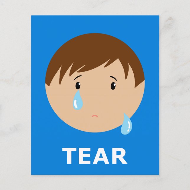 Carte à puce TEAR pour le mot syllabe T 1 initial (Devant)