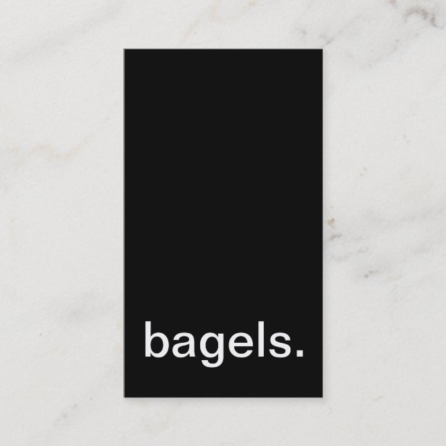 carte à punch bagels (Devant)