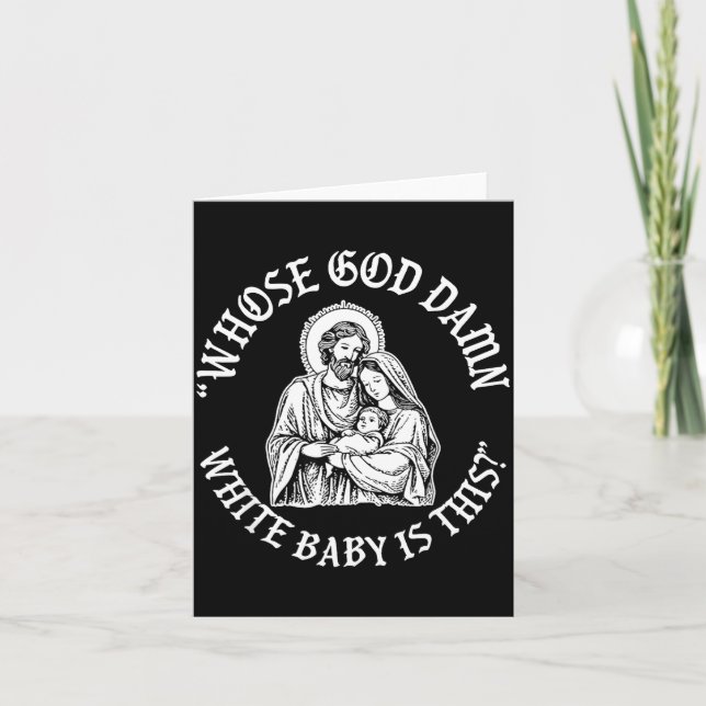 Carte À qui appartient ce bébé blanc de Dieu Funny Chris (Devant)