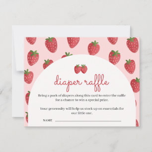 Carte à rabat Baby shower fraise