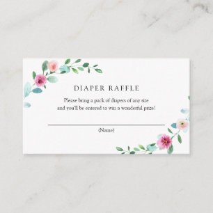 Carte à rabat Eucalyptus et Fleurs roses