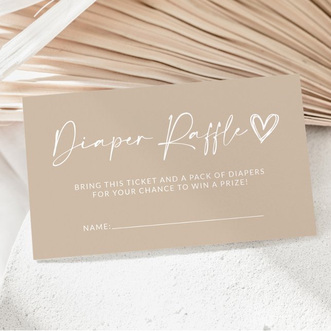 Carte à rabat Neutre Baby shower Beige (Créateur téléchargé)