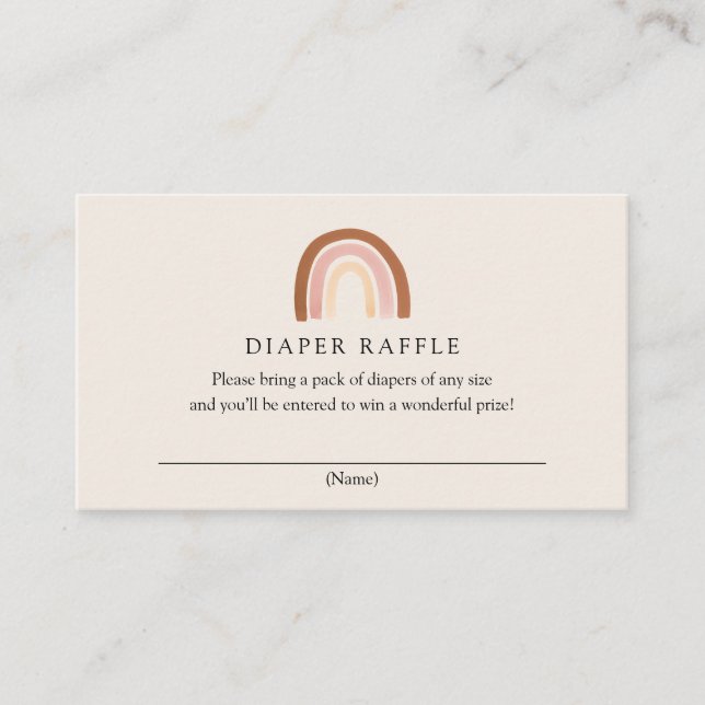 Carte à rabat rose Rainbow Diaper (Devant)