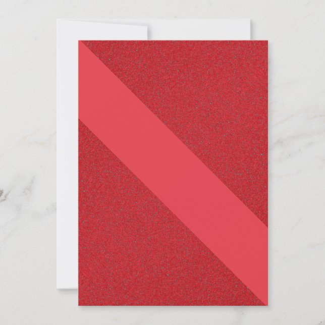 Carte à rayure diagonale rouge tomate – Personnali (Devant)