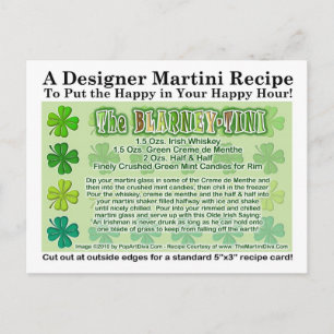 Carte à recette Martini de la Saint Patrick de Bla