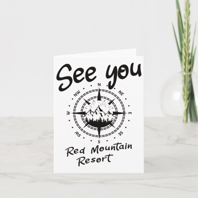 Carte À Red Mountain Resort Randonnée Vacances Ski (Devant)