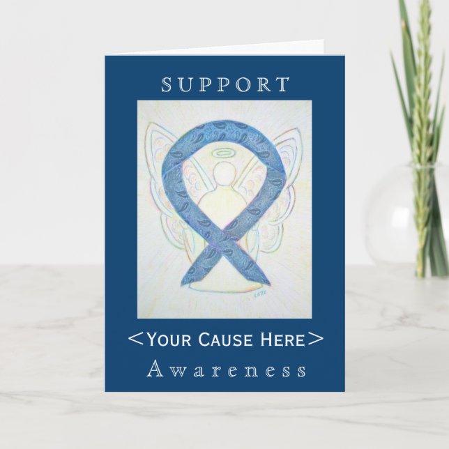 Carte à ruban Customisée Thyroid Paisley Awareness (Devant)