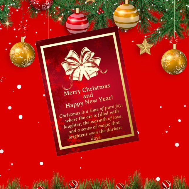 Carte à ruban de Noël doré (Créateur téléchargé)