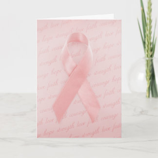 Carte à ruban rose