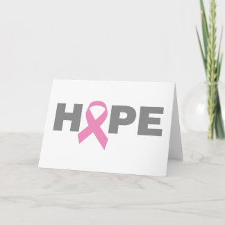 Carte à ruban rose Hope