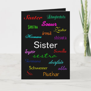 Carte "A Sister's Birthday" - Personnalisable