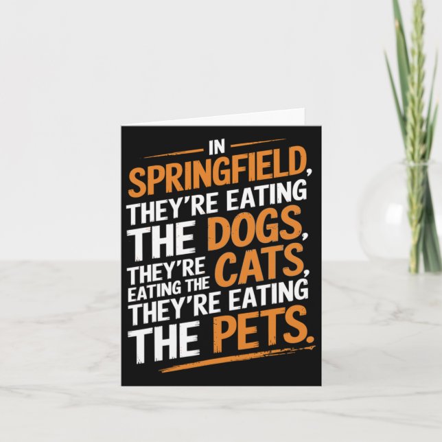 Carte À Springfield, ils mangent les animaux de compagni (Devant)