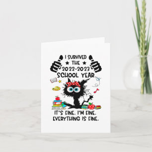 Carte A survécu à l'année scolaire 2022-2023 Dernier jou