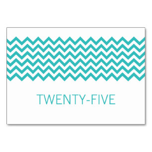 Carte à table Aqua Simple Chevron