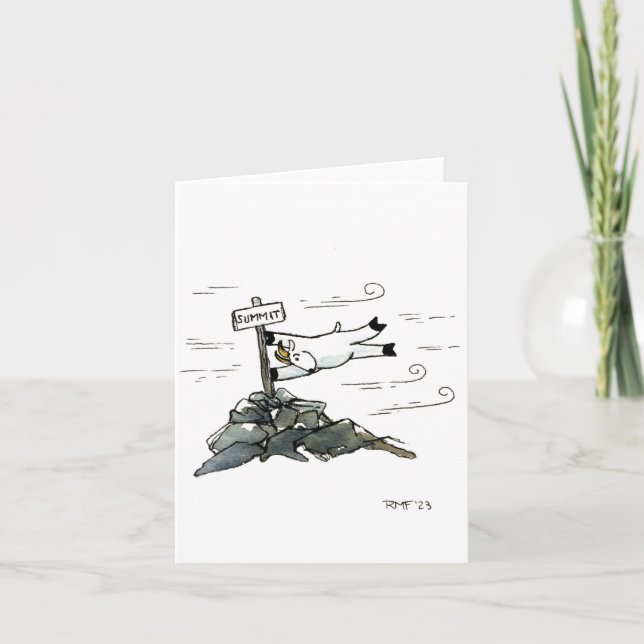 Carte "a tad windy" blank greeting card (Devant)