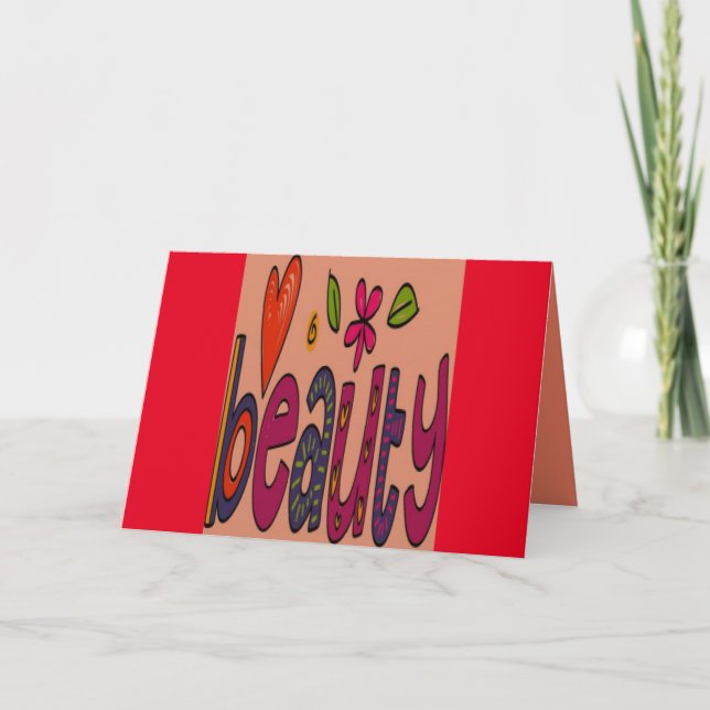 Carte à thème beauté pour toutes les occasions (Devant)