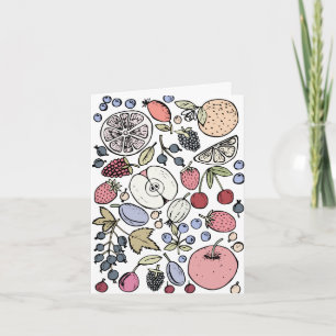Carte à thème de fruits vintage