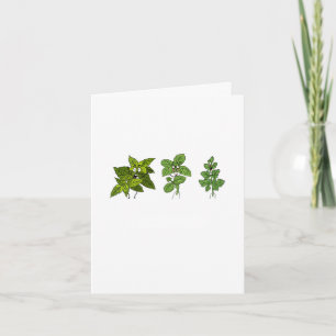 Carte à thème herbes, amusante, carte drôle