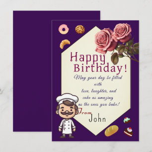 Carte À un chef pâtissier