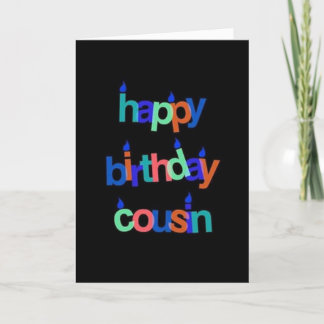 CARTE À UN "COUSIN EXTRAORDINAIRE" À VOTRE ANNIVERSAIRE