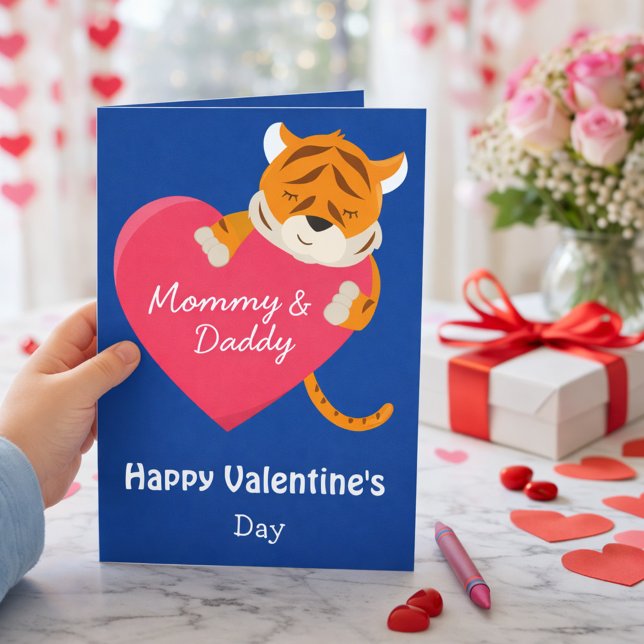 Carte À un fils pour la Saint-Valentin Tigre (Créateur téléchargé)