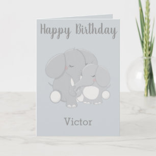 Carte À un petit garçon sur le thème de son anniversaire