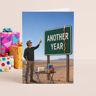 Carte À une autre année d'anniversaire drôle