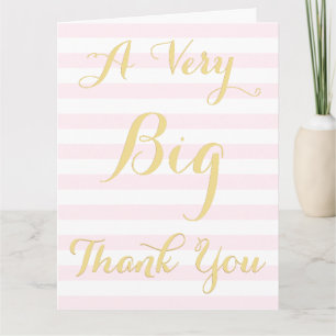 Carte A Very BIG Modern Elegant Script Large Thank You