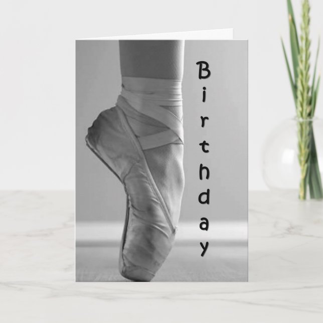CARTE À VOTRE BALLERINA À SON ANNIVERSAIRE (Devant)