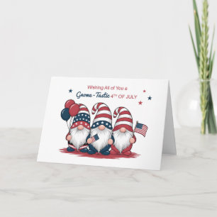 Carte À vous tous le 4 Juillet Gnomes mignons