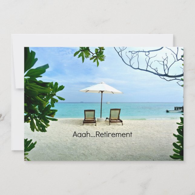 Carte Aaah...retraite, Détente à la plage (Devant)