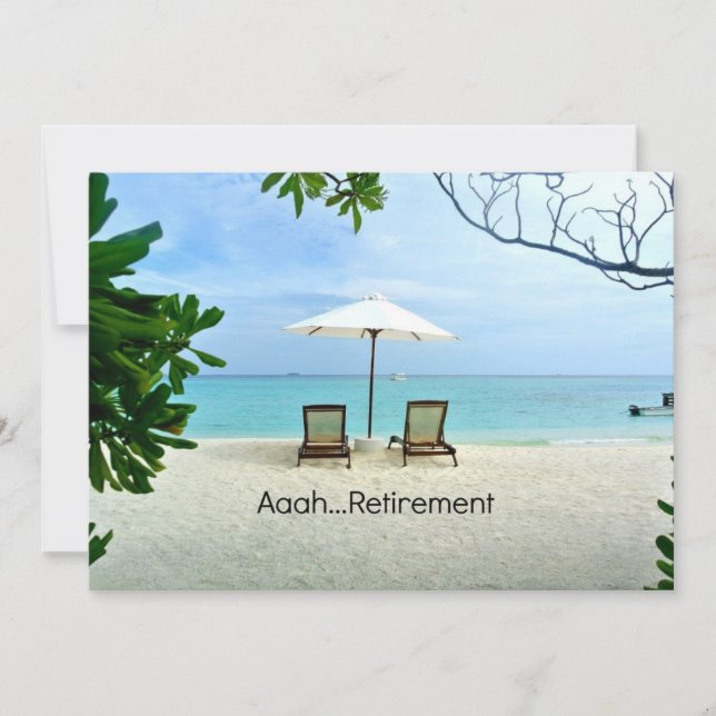 Carte Aaah...retraite, détente à la plage (Devant)