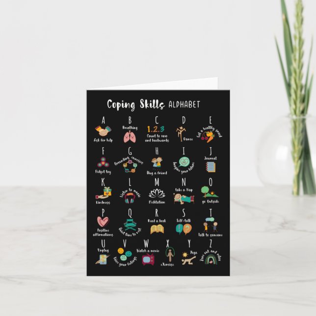 Carte Abc Compétences d'adaptation Alphabet Autosoins Sa (Devant)