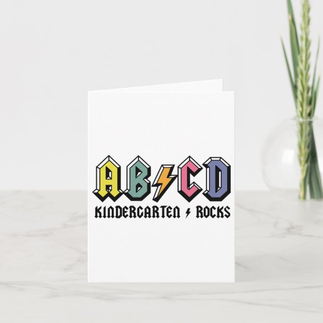 Carte Abcd Kindergarten Rocks Ck To School Kindergarten (Devant)