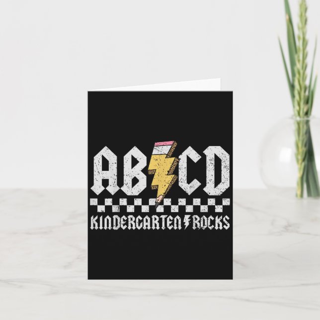 Carte Abcd Maternelle Rocks Crayon Foudre Enseignants  (Devant)