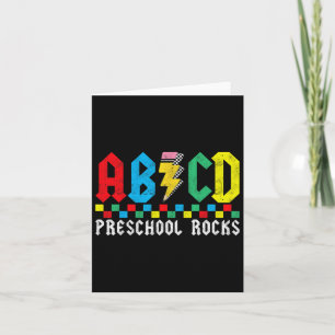 Carte Abcd Préscolaire Rocks Premier Jour Professeur Pré