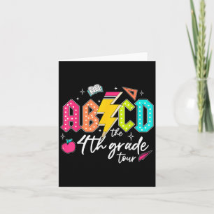 Carte Abcd The 4th Grade Tour Crayon Garçons Rock Foudre