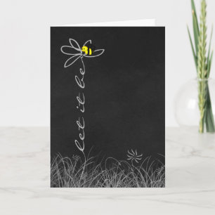 Carte abeille bourdon sur fleur de marguerite