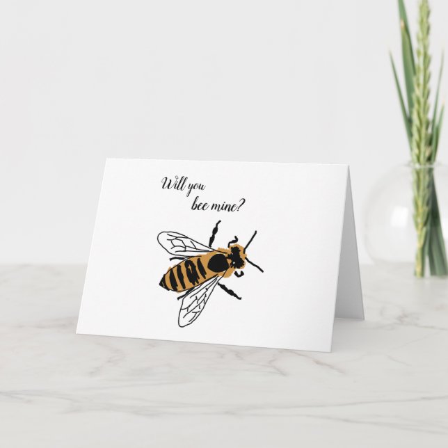 Carte Abeille chérie, seras-tu ma Saint-Valentin (Devant)