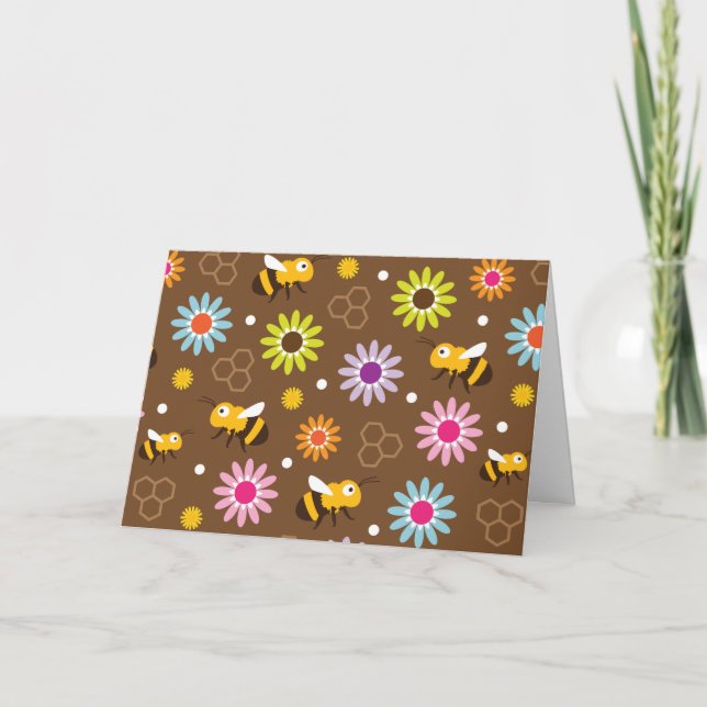 Carte Abeille & Fleurs (Devant)