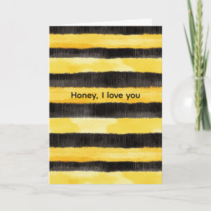 Carte Abeille noire or jaune de Noël