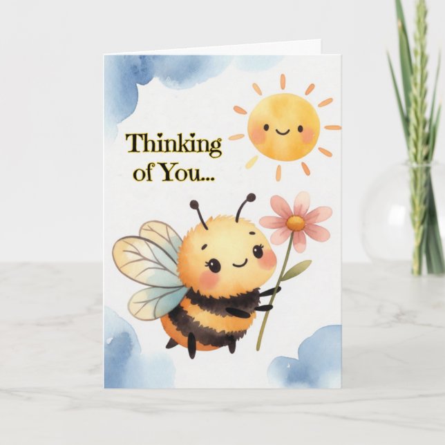 Carte Abeille Pensée Pour Toi (Devant)
