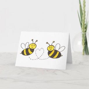 Carte Abeilles avec Cœur