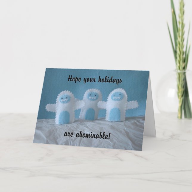 Carte abominable de vacances (Devant)